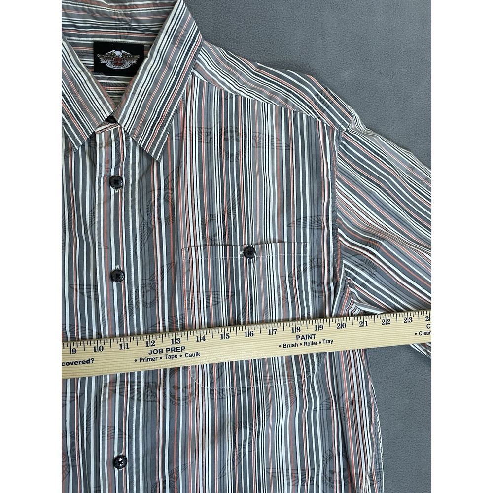 Harley Davidson Mens Button Up Shirt Size M Medium Short Sleeve Oem - Picture 5 of 8